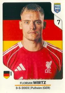 Florian Wirtz Panini Sticker 2026