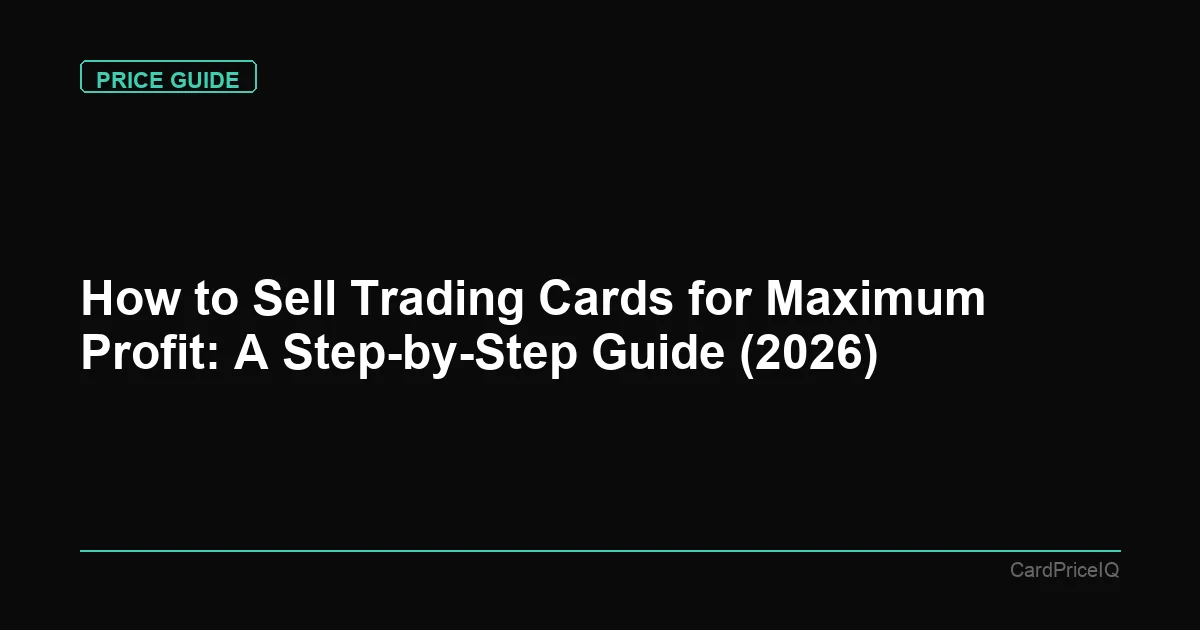 How to Sell Trading Cards for Maximum Profit: A Step-by-Step Guide (2026)