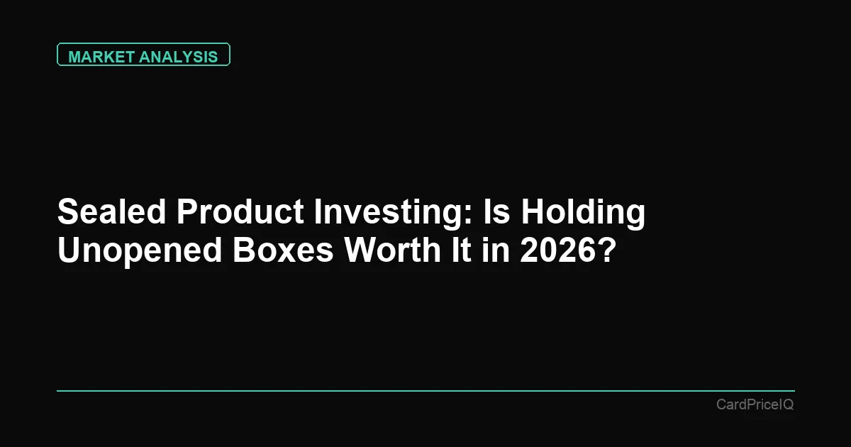 Sealed Product Investing: Is Holding Unopened Boxes Worth It in 2026?